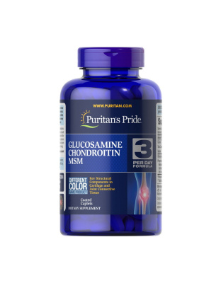 Puritan's Pride Double Strength Glucosamine, Chondroitin & MSM (120 caplets)
