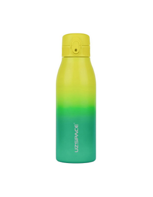 UZSPACE Uzspace Iron Gradient Waterboottle 4203 (600 ml, yellow/green)