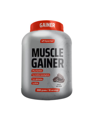 Sporter Muscle Gainer (3 kg, cookies and cream)