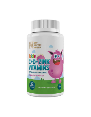 My Nutri Week Kids C+D+Zink Vitamins (60 jelly lozenges, tutti-frutti)