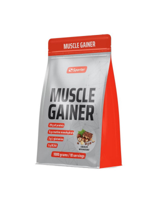 Sporter Muscle Gainer (1 kg, chocolate with hazelnut)