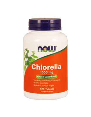 NOW Chlorella 1000 mg (термін до 28.09.2026) (120 tab)