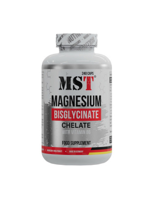 MST Magnesium Bisglycinate With Vitamin B6 (термін до 28.10.2026) (240 caps)