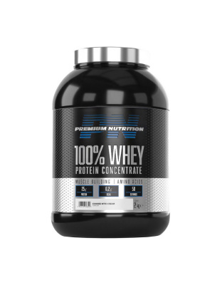 Premium Nutrition 100% Whey Protein Concentrate (2 kg, vanilla)
