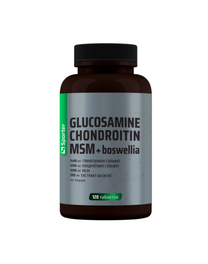Sporter Glucosamine Chondroitin MSM + Boswellia (120 tab)