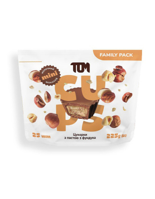 TOM peanut butter Цукерки з пастою фундука в молочному шоколаді - Family Pack (225 g)
