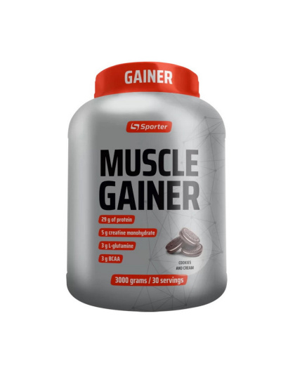 Sporter Muscle Gainer (3 kg, cookies and cream)