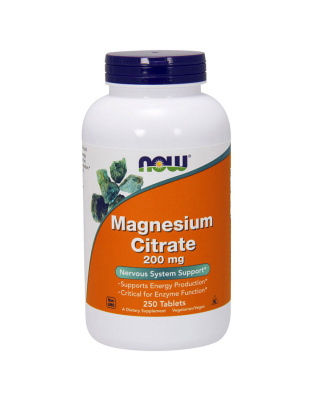 NOW Magnesium Citrate 200 mg (250 tabl)