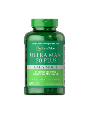 Puritan's Pride Ultra Man 50 Plus Daily Multi (120 caplets)