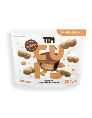 TOM peanut butter Цукерки з арахісовою пастою в молочному шоколаді - Family Pack (225 g)