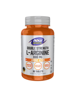 NOW L-Arginine Double Strength 1000 mg (60 tabs)