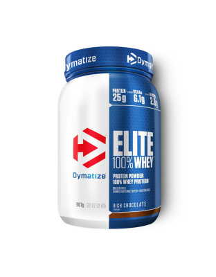 Dymatize Elite 100% Whey Protein (907 g, rich chocolate)