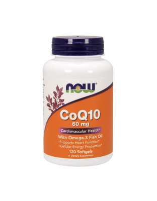 NOW CoQ10 60 mg with Omega-3 (120 softgels)