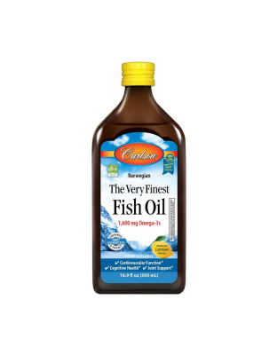 Carlson Labs The Very Finest Fish Oil 1,600 mg Omega-3s (500 ml, lemon)
