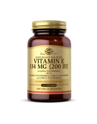 Solgar Vitamin E 134 mg natural (200 IU) alpha tocopherol (100 softgels)