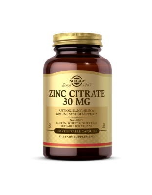 Solgar Zinc Citrate 30 mg (100 veg caps)