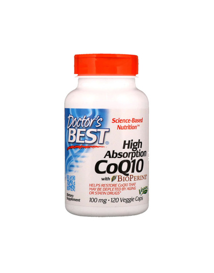 Doctor's BEST High Absorption CoQ10 100 mg with BioPerine (120 veg caps)