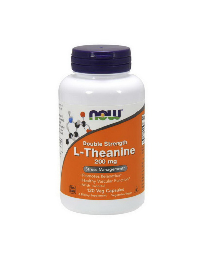 NOW L-Theanine 200 mg Double Strength (120 veg caps)