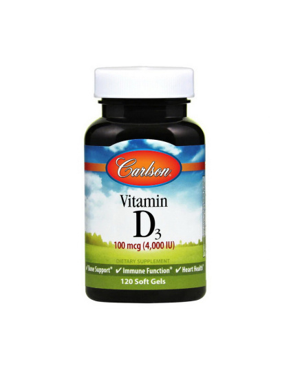 Carlson Labs Vitamin D3 100 mcg (4,000IU) (120 soft gels)