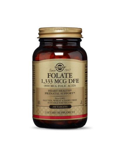 Solgar Folate 1,333 mcg DFE (Folic Acid 800 mcg) (250 veg caps)