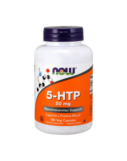 NOW 5-HTP 50 mg (термін до 28.06.2026) (180 veg caps)