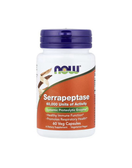 NOW Serrapeptase (60 veg caps)