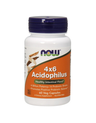 NOW 4x6 Acidophilus (60 veg caps)