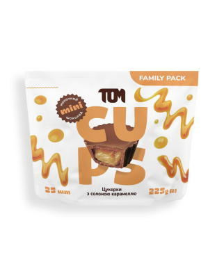 TOM peanut butter Цукерки з солоною карамеллю в молочному шоколаді - Family Pack (225 g)