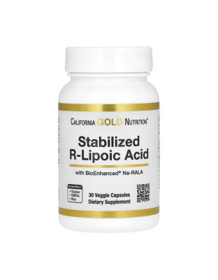 California Gold Nutrition Stabilized R-Lipoic Acid (30 veg caps)