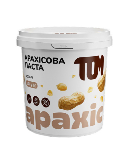 TOM peanut butter Арахісова Паста (500 g, кранч)