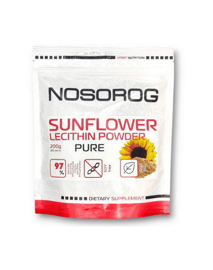 NOSOROG Sunflower Lecithin Powder (200 g, pure)