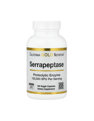 California Gold Nutrition Serrapeptase 120 000 SPU (180 veg caps)