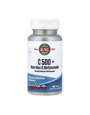 KAL C 500 + rose hips & bioflavonoids (100 tab)