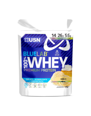 USN Blue Lab 100% Whey (порушено цілісність упаковки) (476 g, vanilla)