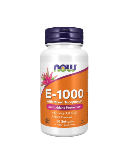 NOW E-1000 with mixed Tocopheryl (50 softgels)