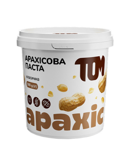 TOM peanut butter Арахісова Паста (500 g, класична)
