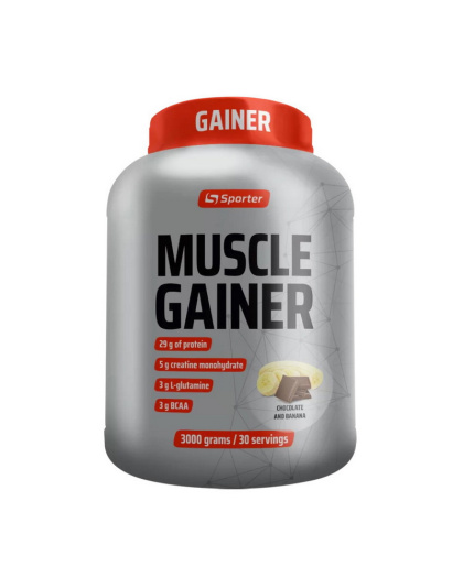Sporter Muscle Gainer (3 kg, chocolate and banana)