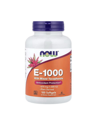 NOW E-1000 with Mixed Tocopherols (100 softgels)
