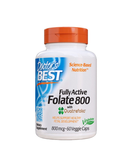 Doctor's BEST Fully Active Folate 800 mcg (60 veg caps)