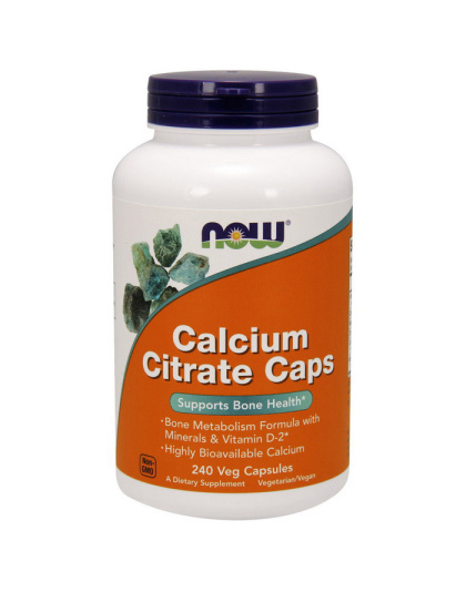 NOW Calcium Citrate Caps (240 veg caps)