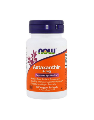 NOW Astaxanthin 4 mg (60 veg softgels)