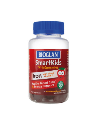 Bioglan Smartkids Iron + Vitamin C (30 gummies, strawberry)