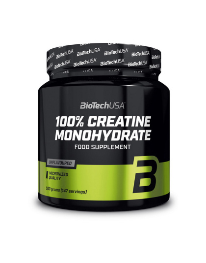 BioTech 100% Creatine Monohydrate (банка) (пошкоджена заводська етикетка) (500 g, unflavored)