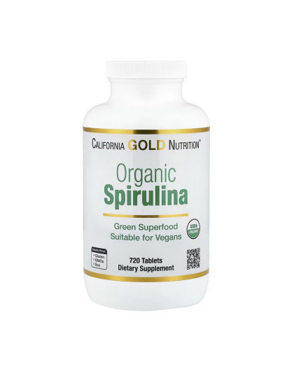 California Gold Nutrition Organic Spirulina (720 tab)
