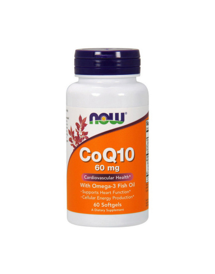 NOW CoQ10 60 mg with Omega-3 (60 softgels)