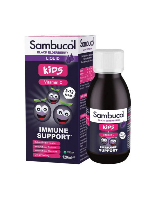Sambucol Black Elderberry Liquid For Kids + Vitamin C (120 ml)