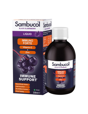 Sambucol Immuno Forte + Vitamin C + Zinc Liquid (230 ml)
