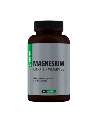 Sporter Magnesium Citrate + Vitamin B6 (60 tabs)