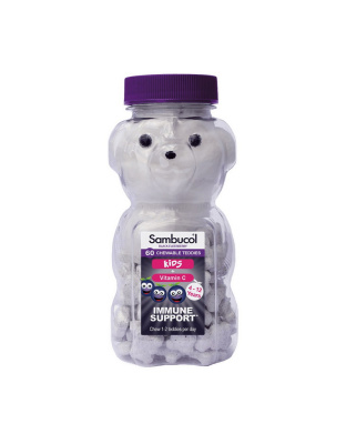 Sambucol Black Elderberry Chewable Teddies For Kids + Vitamin C (60 chew teddies)