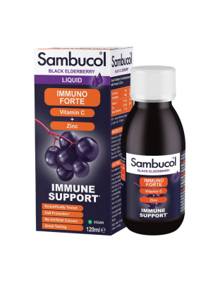 Sambucol Immuno Forte + Vitamin C + Zinc Liquid (120 ml)